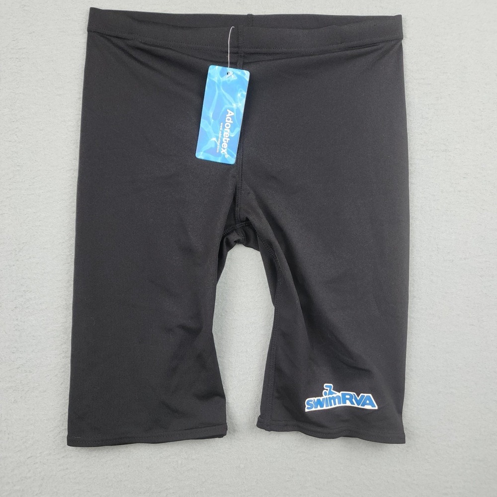Adoretex Swim Shorts Mens 30 Black Compression Jammer SwimRVA Lined NWT